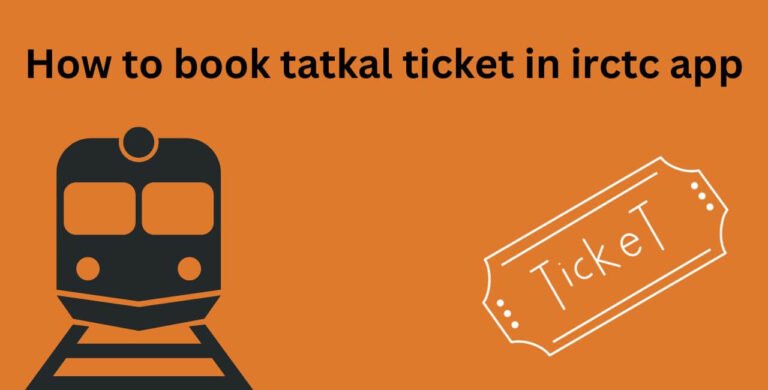 how to book tatkal ticket in irctc app